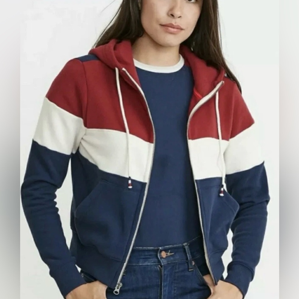 Marine Layer Re-Spun Red, White, and Blue Hoodie, Women’s Medium (NWT)
